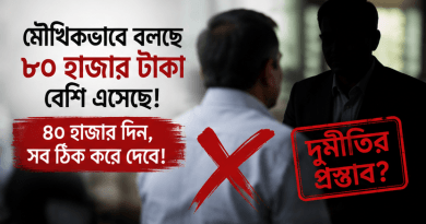 ২৫ বছর পর ‘৮০ হাজার টাকা বেশি পেনশন’ দাবির অভিযোগ