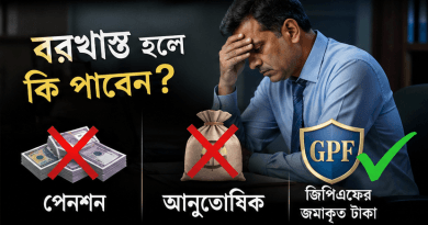 ২০ বছর চাকরির পর বরখাস্ত হলে পেনশন-আনুতোষিক কি মিলবে?