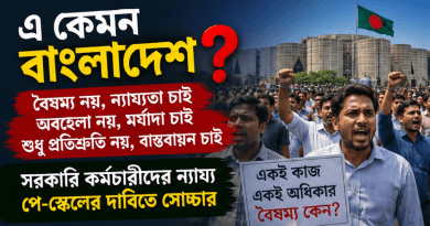 বৈষম্যহীন ও ন্যায্য পে-স্কেলের দাবিতে সরকারি কর্মচারীদের ক্ষোভ