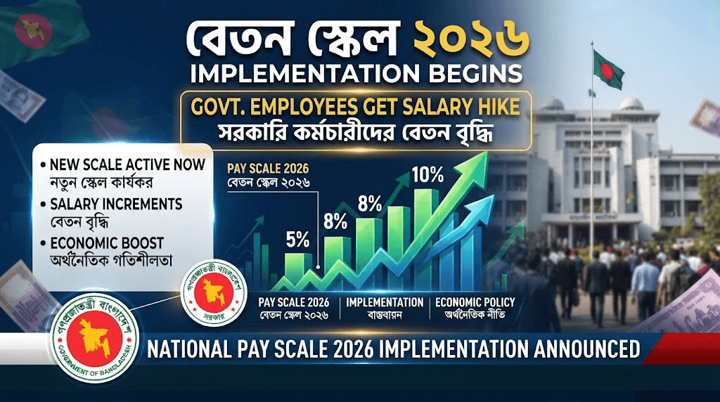 শুধুমাত্র মূল বেতন ১ জুলাই থেকে ৩ ধাপে বাস্তবায়ন হবে?