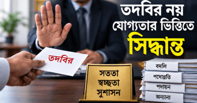 সরকারি চাকরিতে ‘তদবির’ করলেই বিভাগীয় ব্যবস্থা