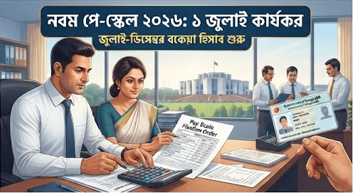 জাতীয় পে-স্কেল কার্যকর ও বকেয়া বেতন পরিশোধ প্রক্রিয়া ২০২৬