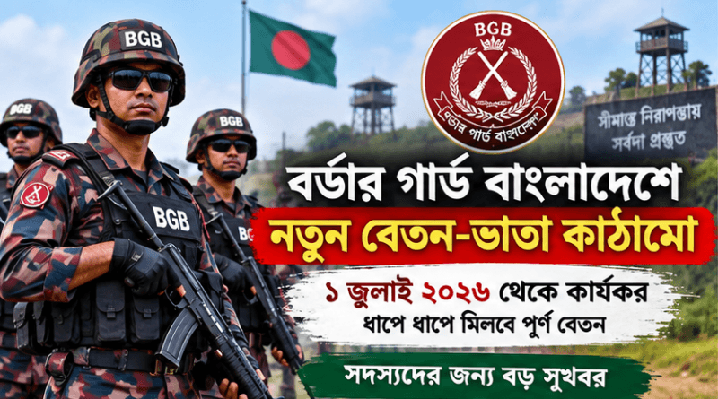 বর্ডার গার্ড বাংলাদেশে নতুন বেতন-ভাতা কাঠামো