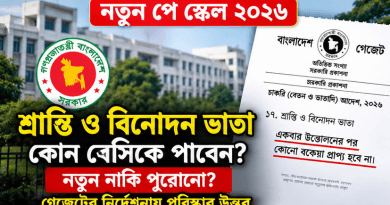 শ্রান্তি ও বিনোদন ভাতা নতুন পে স্কেলে কোন বেসিকে হবে?