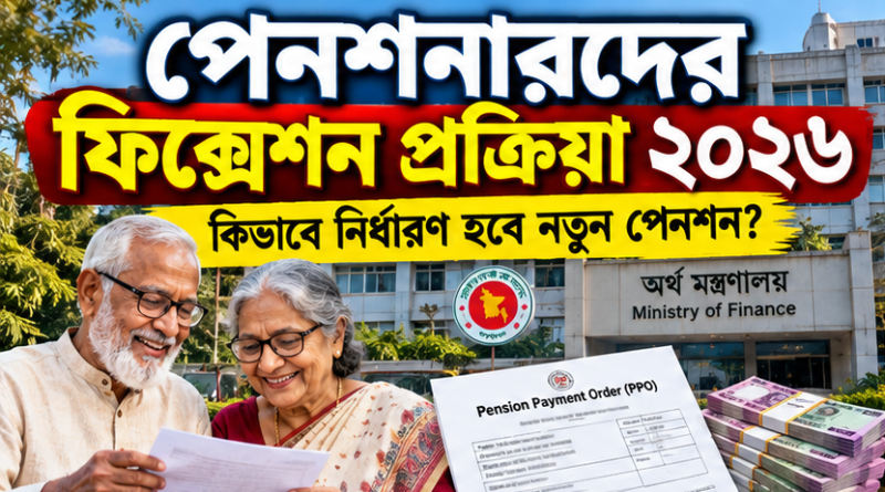 পেনশনারদের ফিক্সেশন প্রক্রিয়া ২০২৬