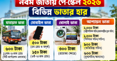নবম জাতীয় পে-স্কেল ২০২৬: কোন ভাতা কত?