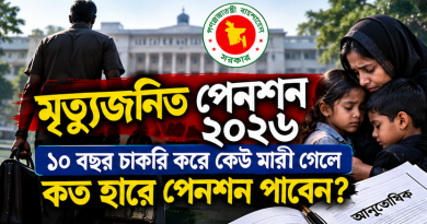 ১০ বছর চাকরি করে কেউ মারা গেলে কত হারে পেনশন পাবেন পরিবার?
