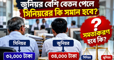 নতুন পে স্কেলে বেতন সমতাকরণ