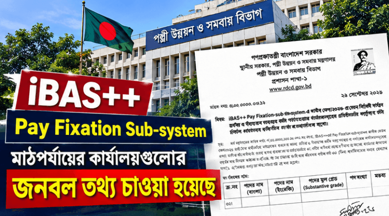 iBAS++-এ তথ্য চাওয়া হলো মাঠপর্যায়ের কার্যালয়গুলোর