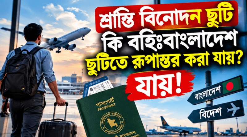 শ্রান্তি বিনোদন ছুটি কি বহিঃবাংলাদেশ ছুটি হিসেবে ভোগ করা যায়?