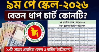 ৯ম পে স্কেল ২০২৬: ভাইরাল ‘বেতন ধাপ চার্ট’ কি চূড়ান্ত?