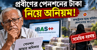 পেনশনের টাকা নিয়ে ভয়াবহ অনিয়ম
