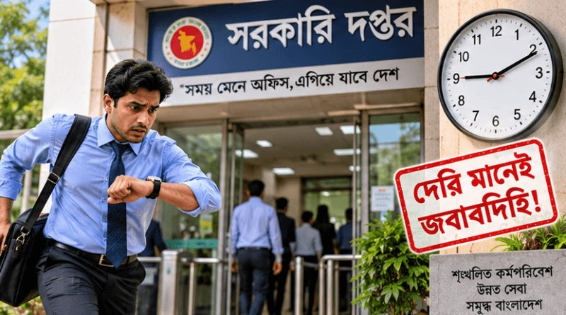 সরকারি চাকরিতে অফিসে দেরি হলে কি সরাসরি বেতন কাটা যায়?