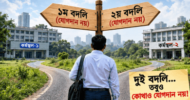 দুই বছর ধরে কর্মস্থলহীন সরকারি কর্মচারীর পরিণতি কী?