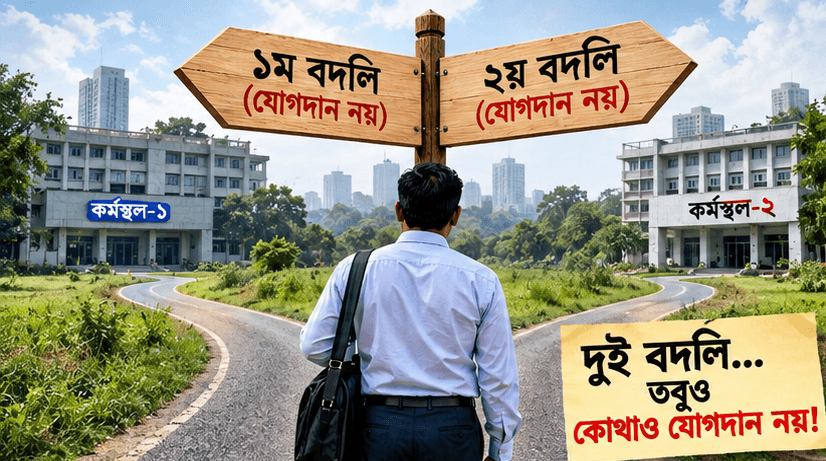দুই বছর ধরে কর্মস্থলহীন সরকারি কর্মচারীর পরিণতি কী?