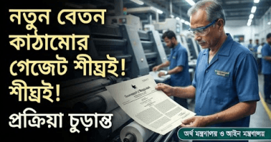 নতুন বেতন কাঠামোর প্রজ্ঞাপন জারির প্রক্রিয়া চূড়ান্ত পর্যায়ে