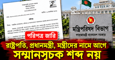 দাপ্তরিক চিঠি-নথিতে রাষ্ট্রপতি