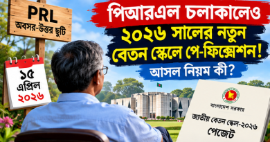 পিআরএলে থেকেও ২০২৬ সালের নতুন বেতন স্কেলে পে-ফিক্সেশন!