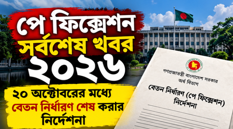 পে ফিক্সেশনে নতুন জটিলতা, সমাধানে ৬ দফা দাবি