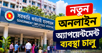 সরকারি কর্মচারী হাসপাতালের নতুন অনলাইন অ্যাপয়েন্টমেন্ট ব্যবস্থা চালু