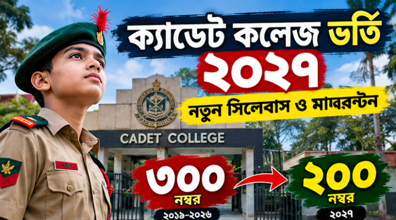 ক্যাডেট কলেজ ভর্তি ২০২৭