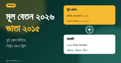 নতুন বেতন বিবরণী ফরম ২০২৬