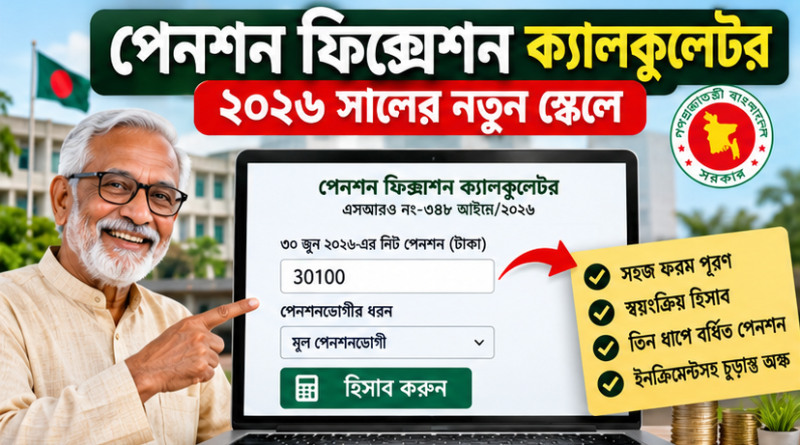 নীট পেনশন দিলেই নতুন স্কেলে পেনশন নির্ধারণ হয়ে যাবে দেখুন