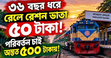 ৩৬ বছরেও রেলের রেশন ভাতা ৫০ টাকা!