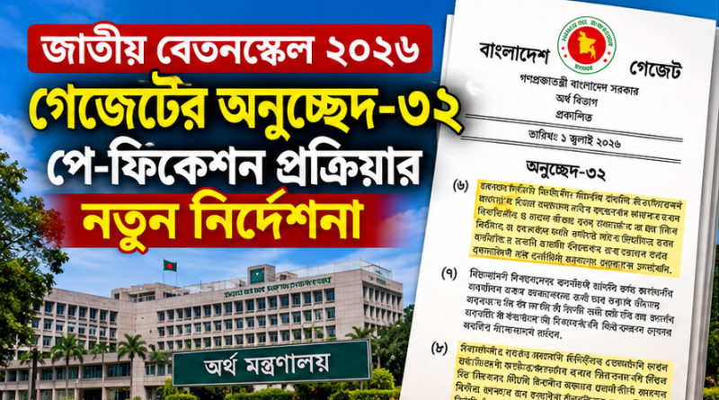 জাতীয় বেতনস্কেল ২০২৬