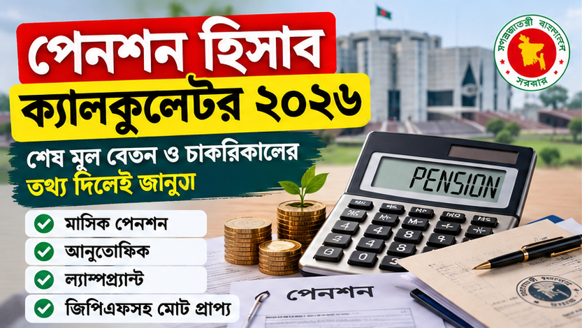 পেনশন হিসাব ক্যালকুলেটর ২০২৬
