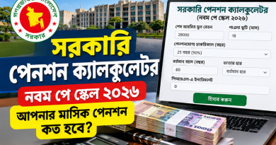 সরকারি পেনশন ক্যালকুলেটর ২০২৬