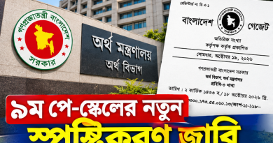 ৯ম পে-স্কেলের নতুন স্পষ্টীকরণ
