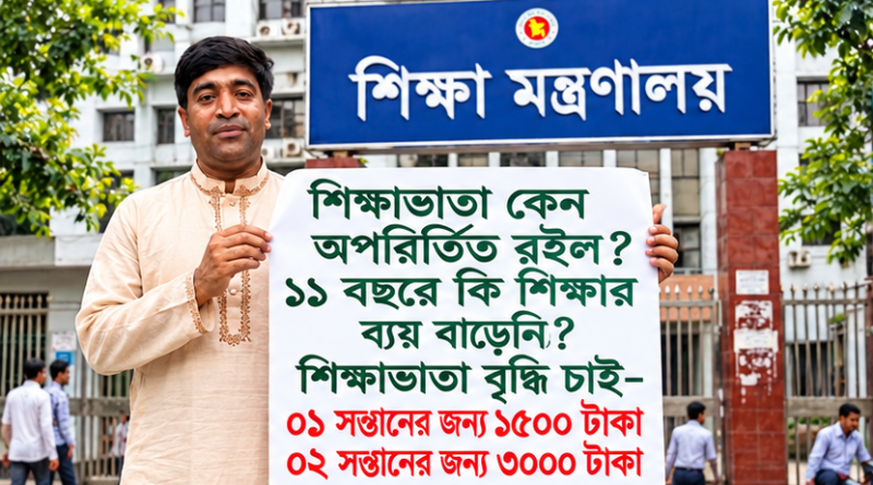 শিক্ষাভাতা বাড়ানোর দাবি