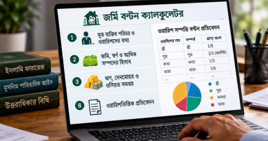 ওয়ারিশের অংশ হিসাবের ক্যালকুলেটরে সুবিধার পাশাপাশি সতর্কতার প্রয়োজন