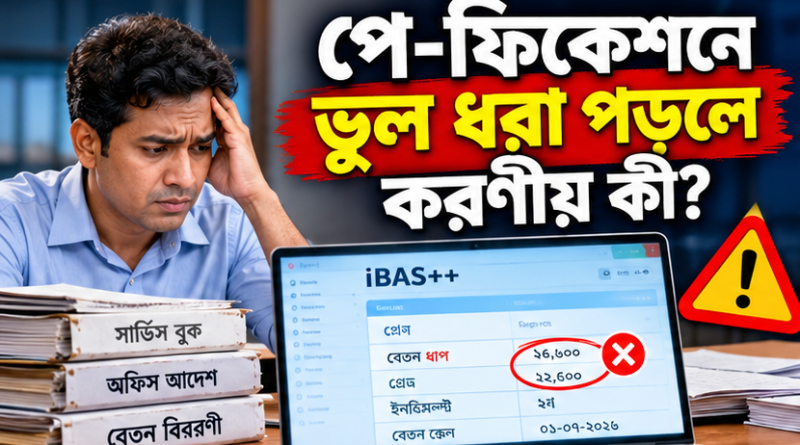 পে-ফিকেশনে ভুল হলে সংশোধনের উপায় কী?