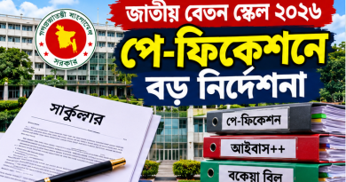পে-ফিক্সেশন, বকেয়া বিল ও পেনশনভোগীদের জন্য নতুন নির্দেশনা