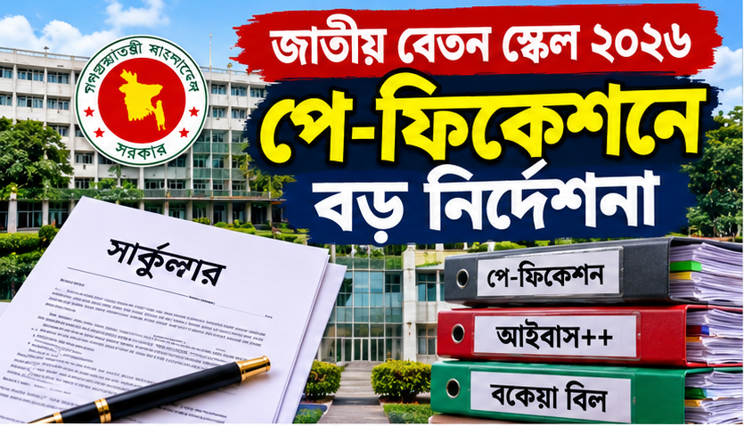 পে-ফিক্সেশন, বকেয়া বিল ও পেনশনভোগীদের জন্য নতুন নির্দেশনা