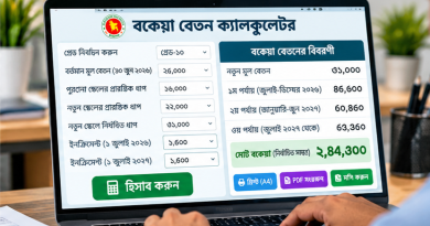 নতুন বেতন কাঠামোর বকেয়া কত টাকা?
