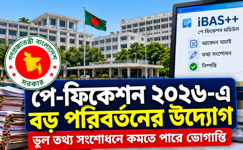 পে-ফিক্সেশন ২০২৬: তিনটি গুরুত্বপূর্ণ পরিবর্তনে কমবে আবেদন ফেরত আসার ঝামেলা