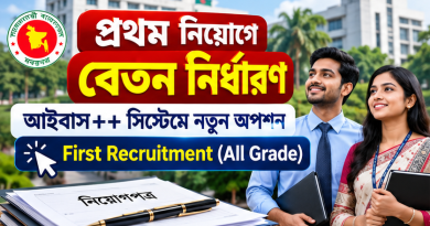 প্রথম নিয়োগে বেতন নির্ধারণের নতুন প্রক্রিয়া