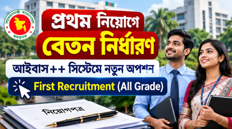 প্রথম নিয়োগে বেতন নির্ধারণের নতুন প্রক্রিয়া