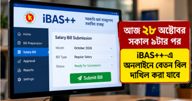 ২৮ অক্টোবর থেকে নতুন বেতনের বিল দাখিল