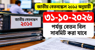 ১ নভেম্বর থেকে নতুন নিয়মে বেতন বিল দাখিল, বকেয়া পরিশোধ হবে যেভাবে