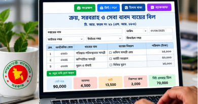 সরকারি ব্যয়ের বিল প্রস্তুতে ডিজিটাল ফর্ম