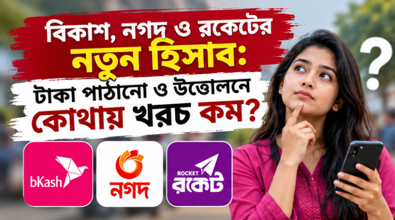 বিকাশ, নগদ নাকি রকেট