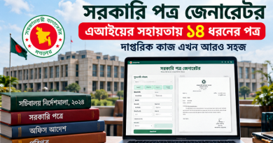 এক প্ল্যাটফর্মেই ১৪ ধরনের পত্র, এআই লেখার সুবিধা ও পিডিএফ ডাউনলোড