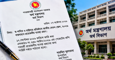 স্বায়ত্তশাসিত ও রাষ্ট্রায়ত্ত প্রতিষ্ঠানে নতুন পে-স্কেল বাস্তবায়নে অর্থ বিভাগের চিঠি