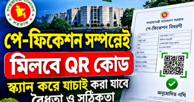 পে-ফিকেশন সম্পন্ন হলেই মিলবে QR কোড, অনলাইনে যাচাই করা যাবে বেতনের নথির বৈধতা