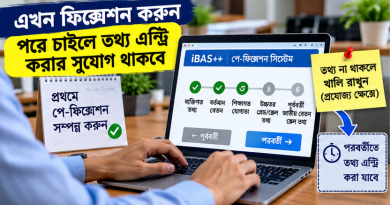 পে-ফিক্সেশনে উচ্চতর গ্রেডের তথ্য না থাকলে কী করবেন?