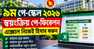 Pay Fixation Excel Form 2026